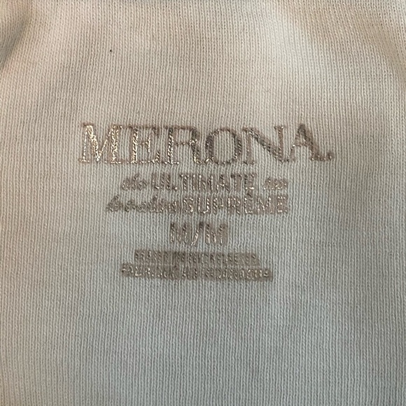 Merona White Crew Neck Short Sleeve Top - Picture 4 of 5